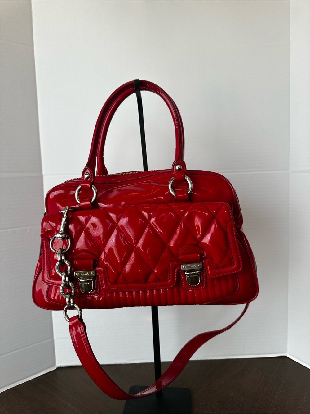 Coach Poppy Liquid Gloss pushlock satchel 💋❤️🔥